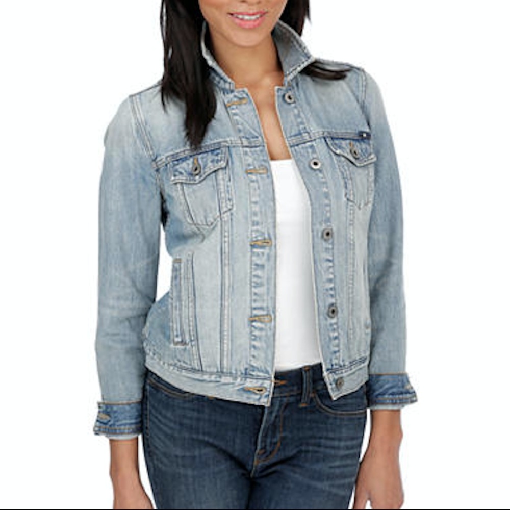 Lucky Brand Embroidered Ambrose Wash Denim Jacket
